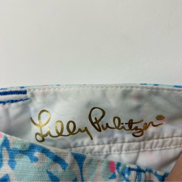 Lilly Pulitzer Callahan Shorts Women’s 00 Into The Deep Blue Pink Coastal Preppy - Picture 8 of 11